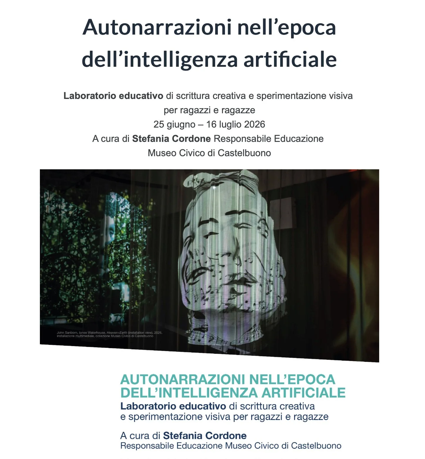 🤖 Autonarrazioni — Creative Writing & AI Workshop for Young People