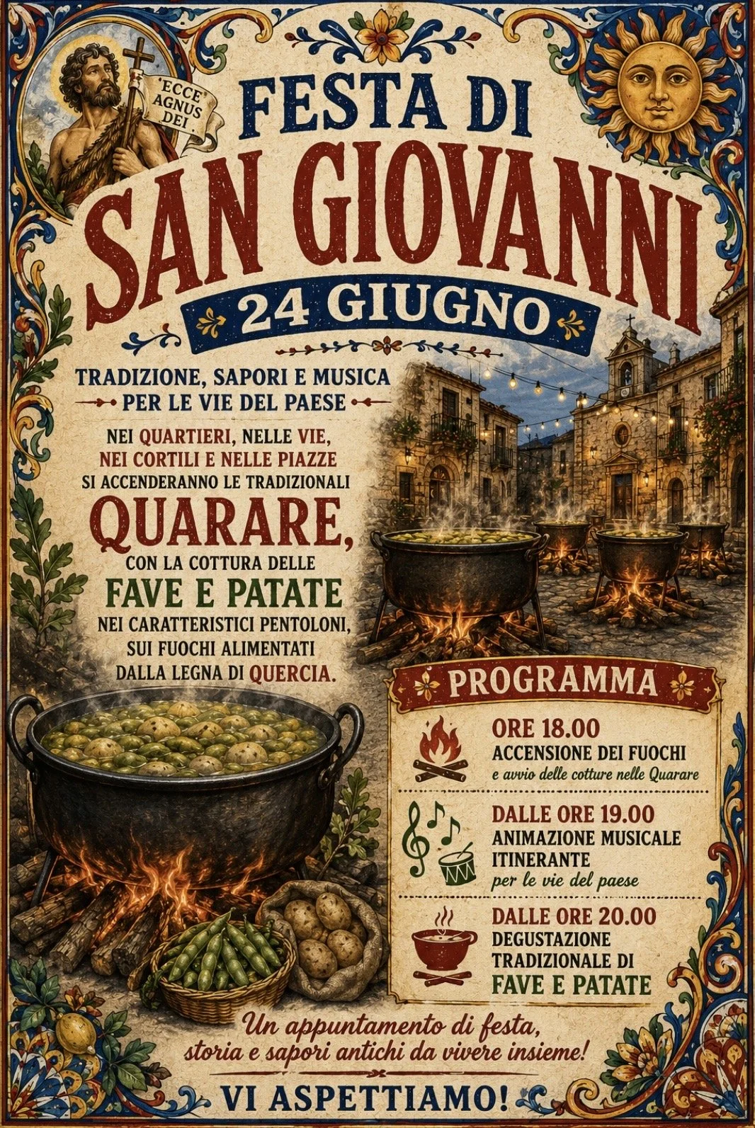 🫘 Festa di San Giovanni 2026 - The Ancient Feast of Broad Beans, Wine &amp; Fire
