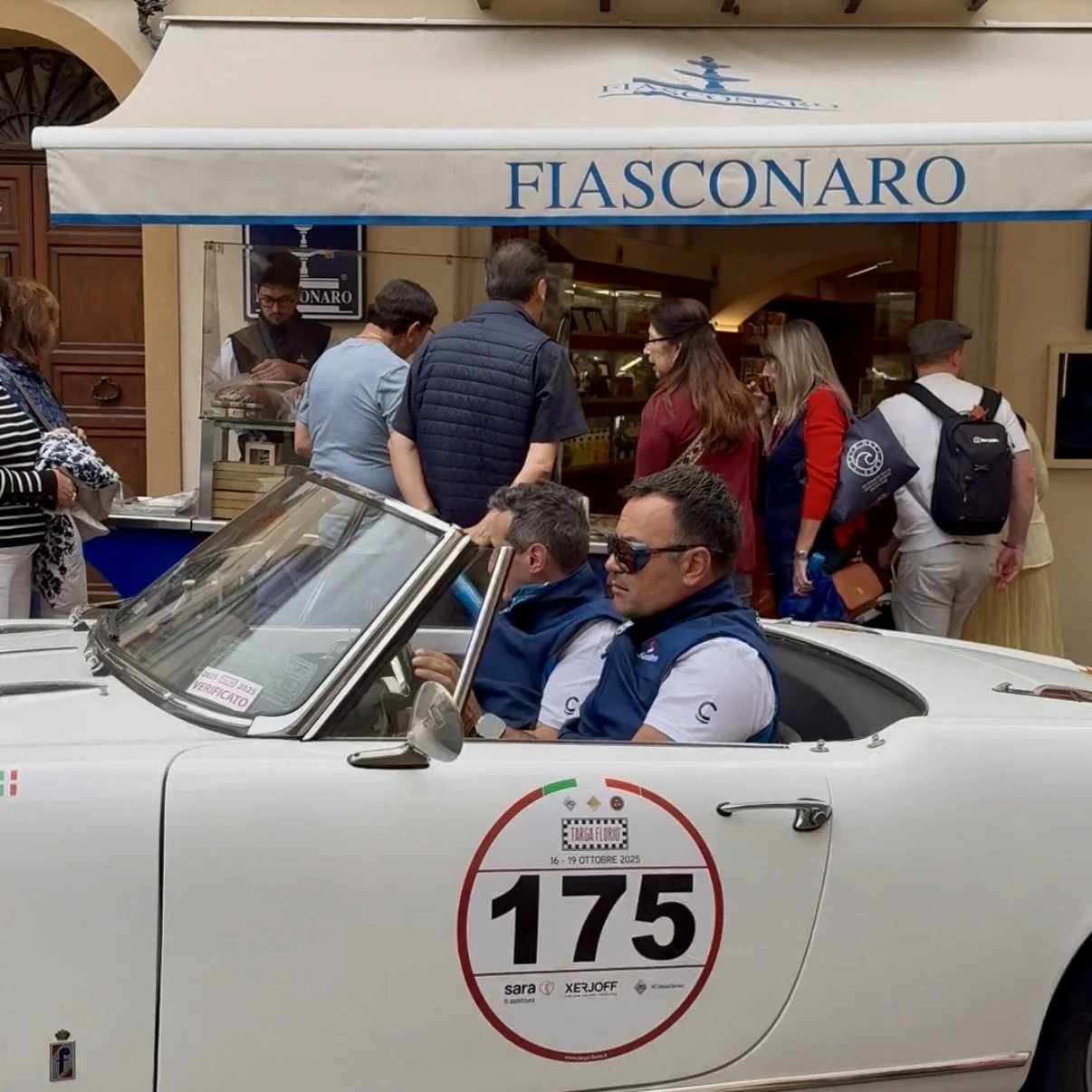 Pit Stop in front of Fiasconaro Bakery 