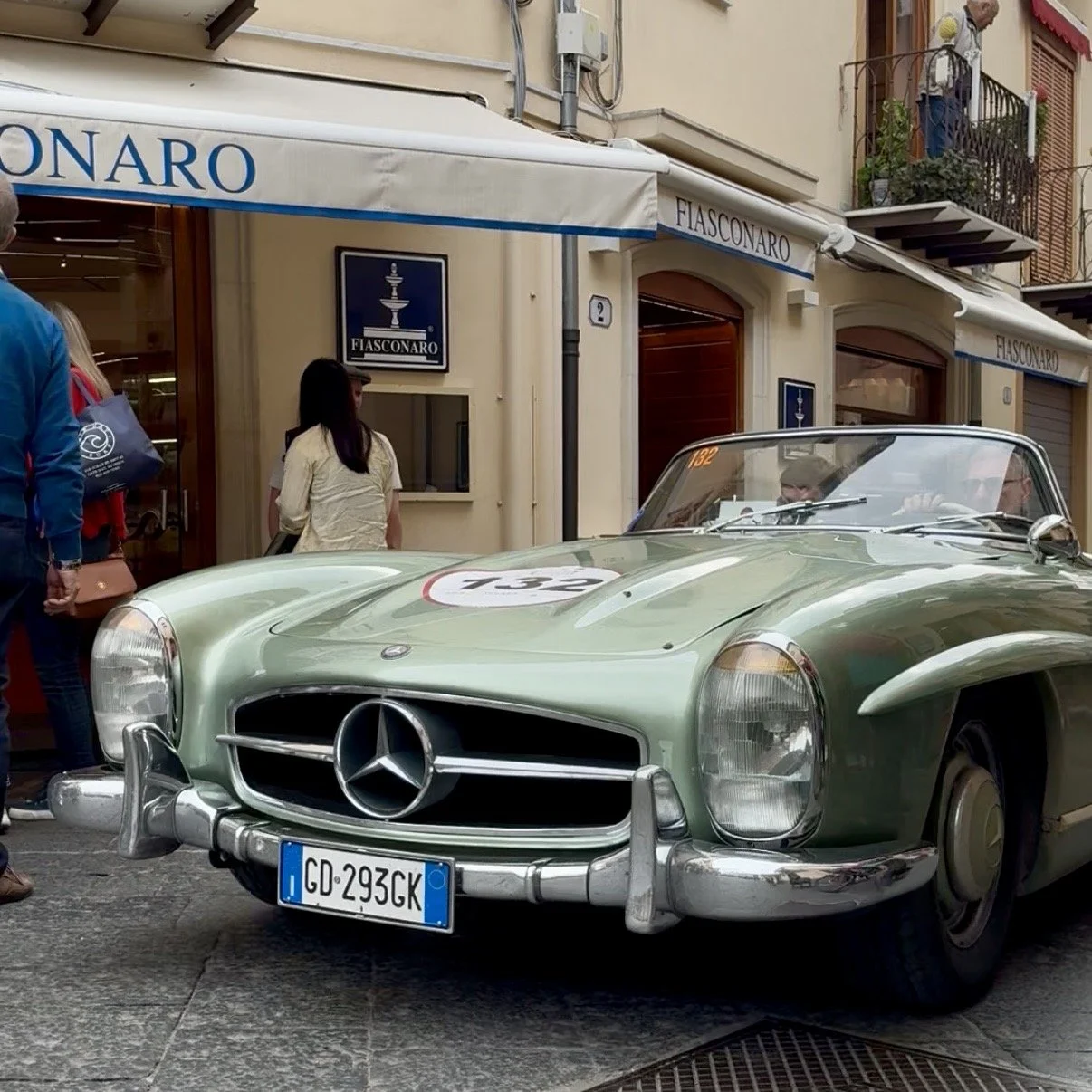 Vintage green Mercedes
