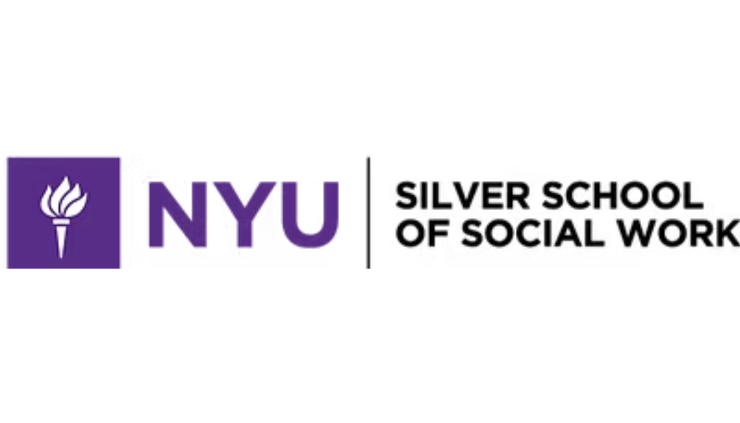 Logo of NYU (New York University) with a torch icon on a purple background.