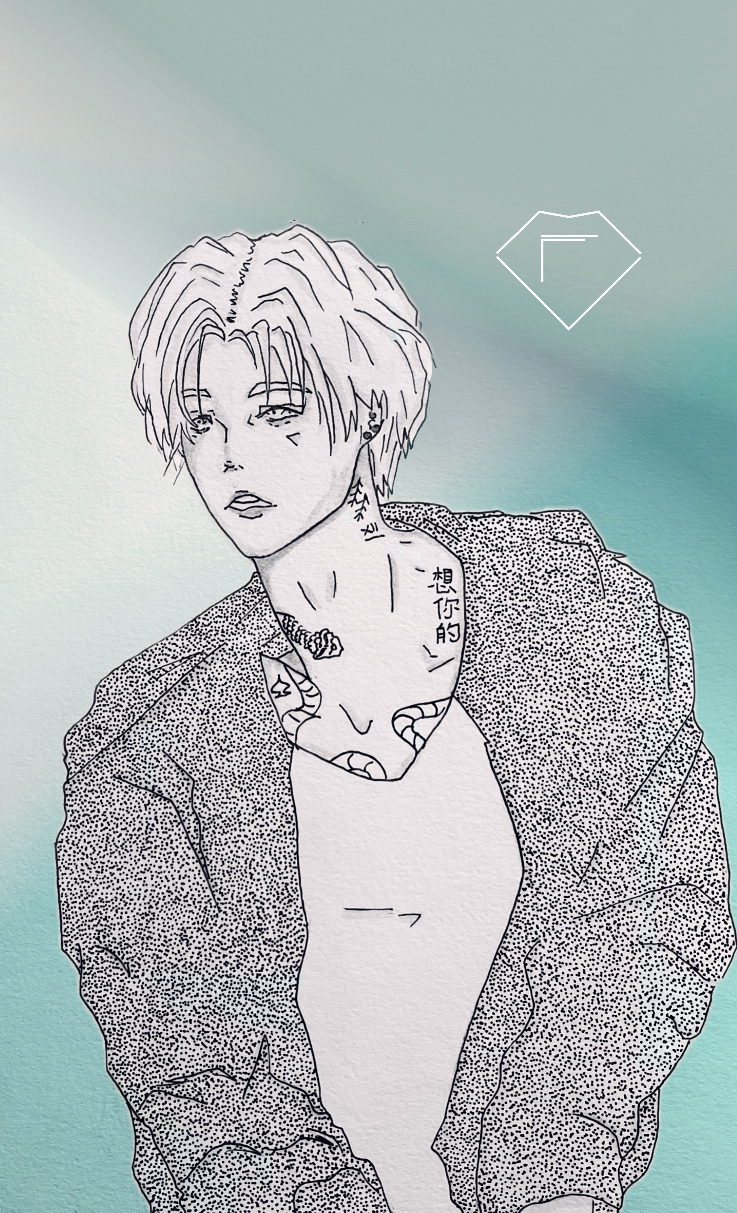 Crayon et encre de Chine