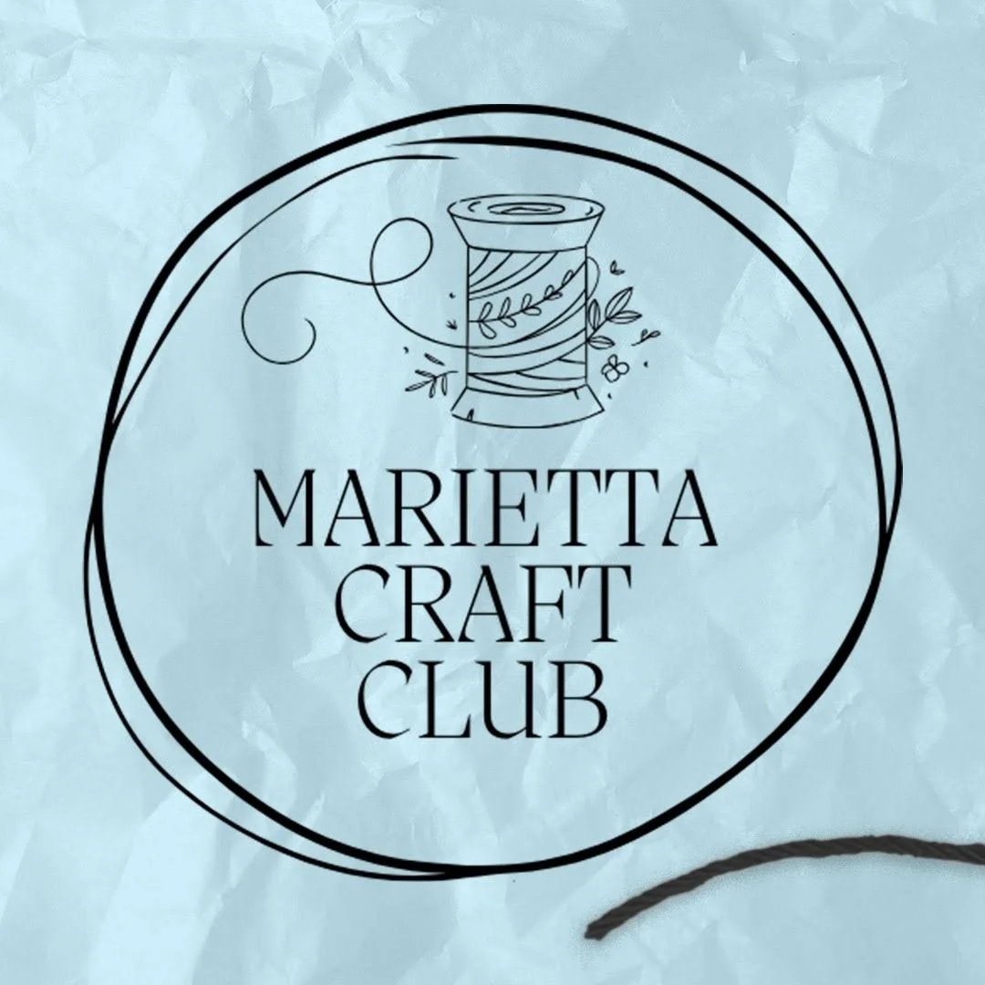 Introductory image for the Marietta Craft Club's introductory Instagram carousel.