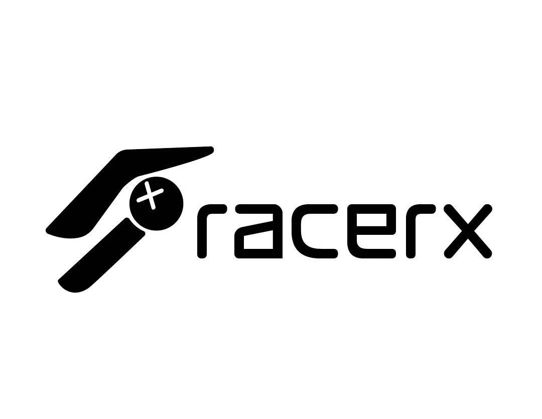 Racex logo with stylized hand holding a wrench and a plus sign.