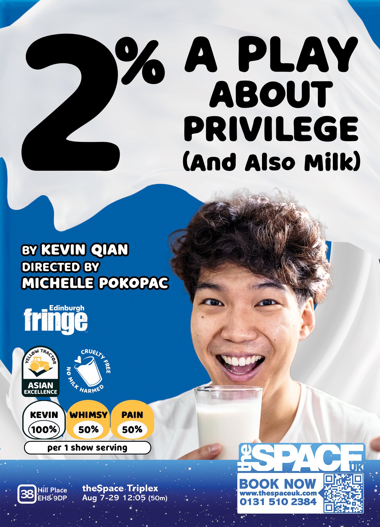 The final design for the front of the "2%" flyer.