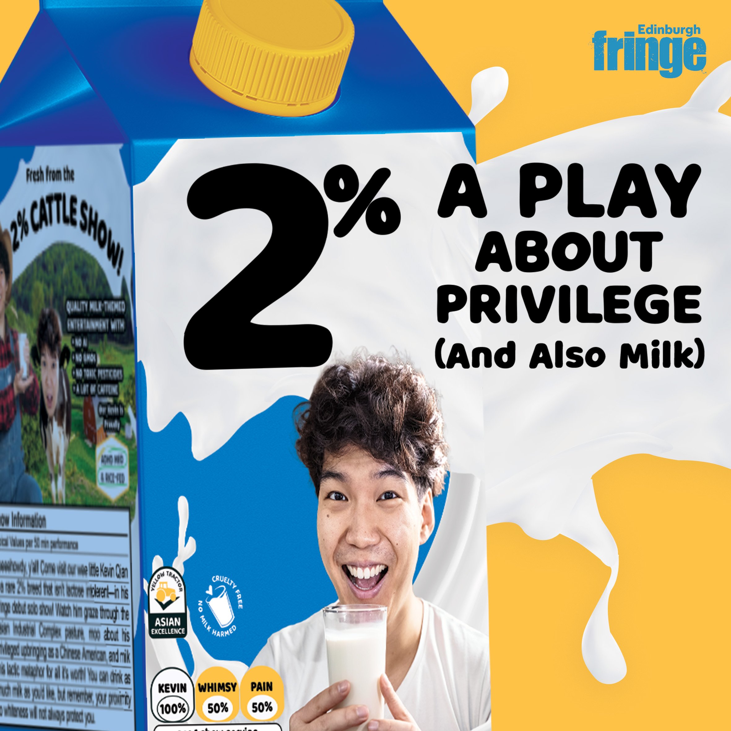 Option 3 design concept for the window vinyl/12-sheet ad design repeats the milk carton concept.
