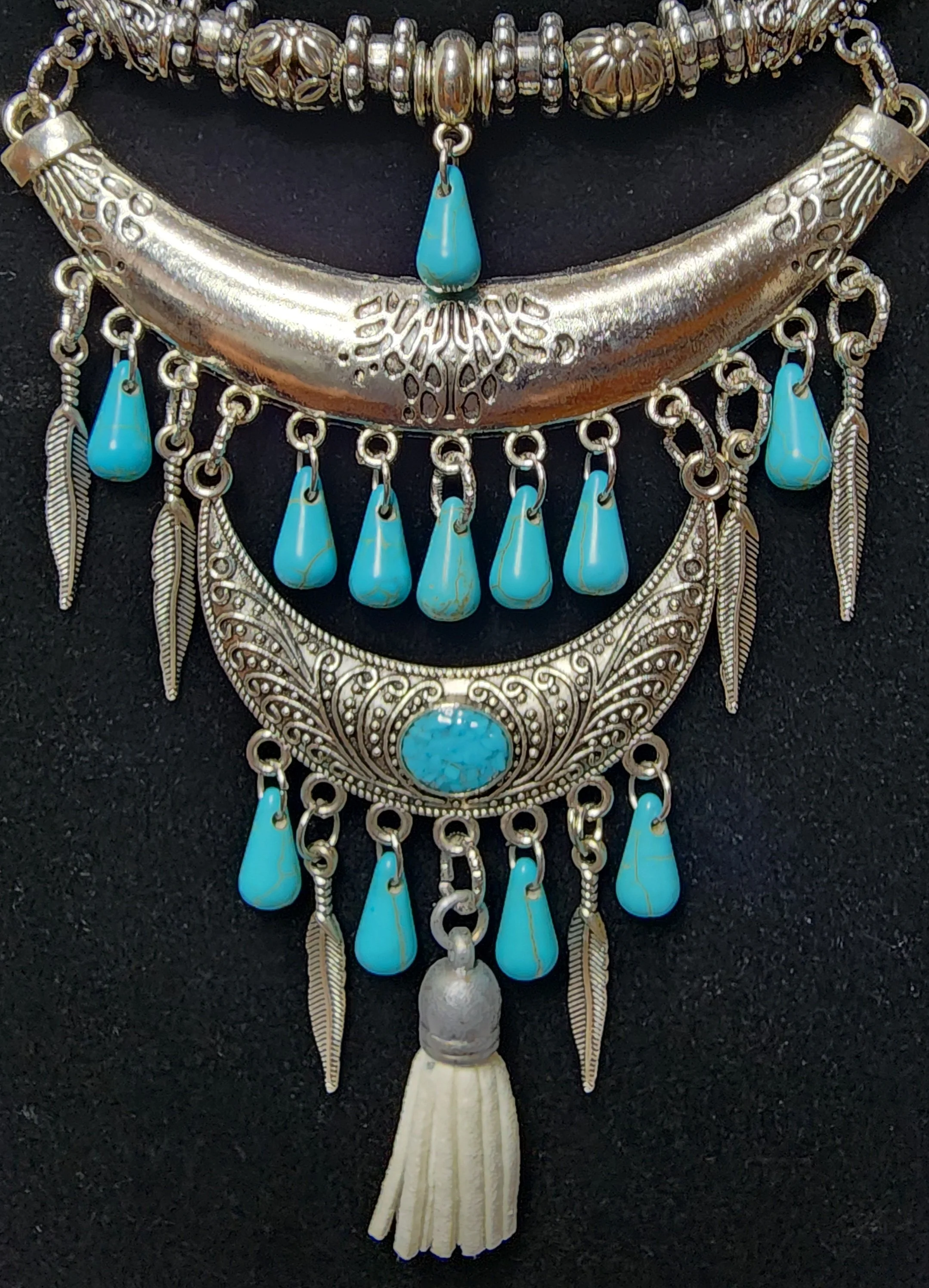 Boho Turquoise Necklace Statement Pendant.jpg