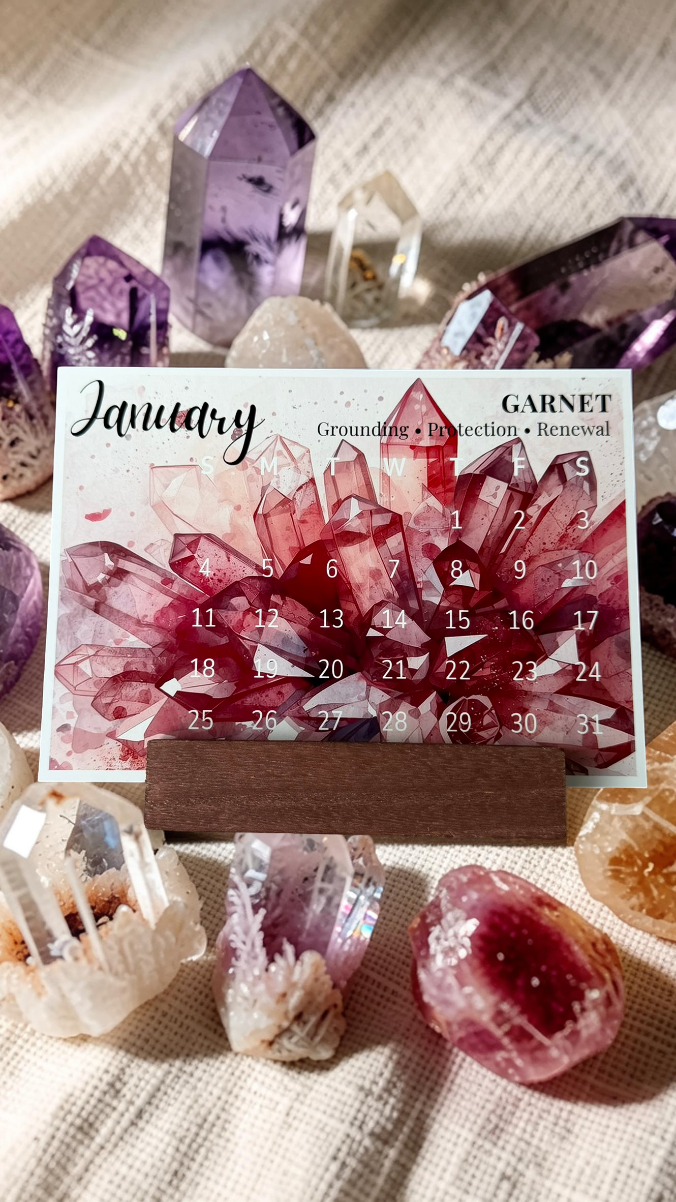 Mini Crystal Calendar (Yearly)
