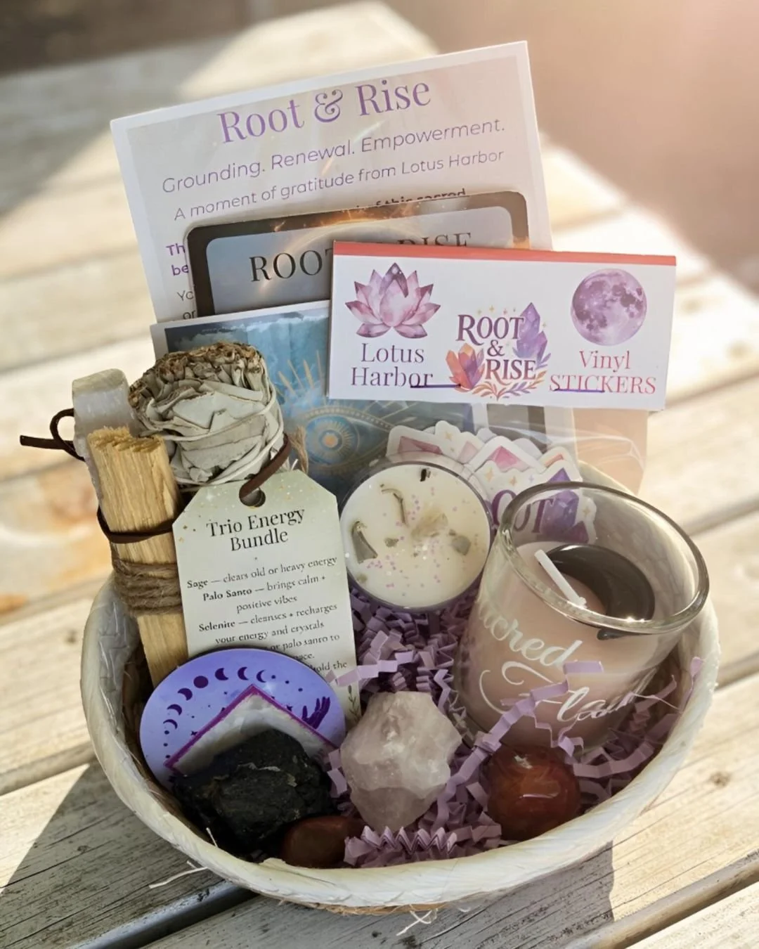 The Root and Rise Kit was born from a season when I had to find my footing again and remember how to rise after the fall.

This offering is about grounding first. About stillness before movement. About remembering that healing begins when we choose t