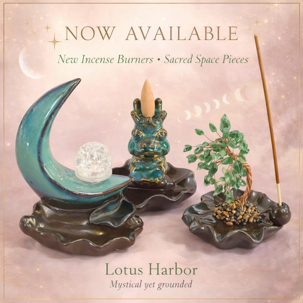 Soft light. Quiet ritual. A space that feels like you again.

Our newest incense burners and sacred space pieces have arrived&hellip; each one chosen to help you slow down, clear energy, and come back to center

Whether you&rsquo;re lighting a cone t