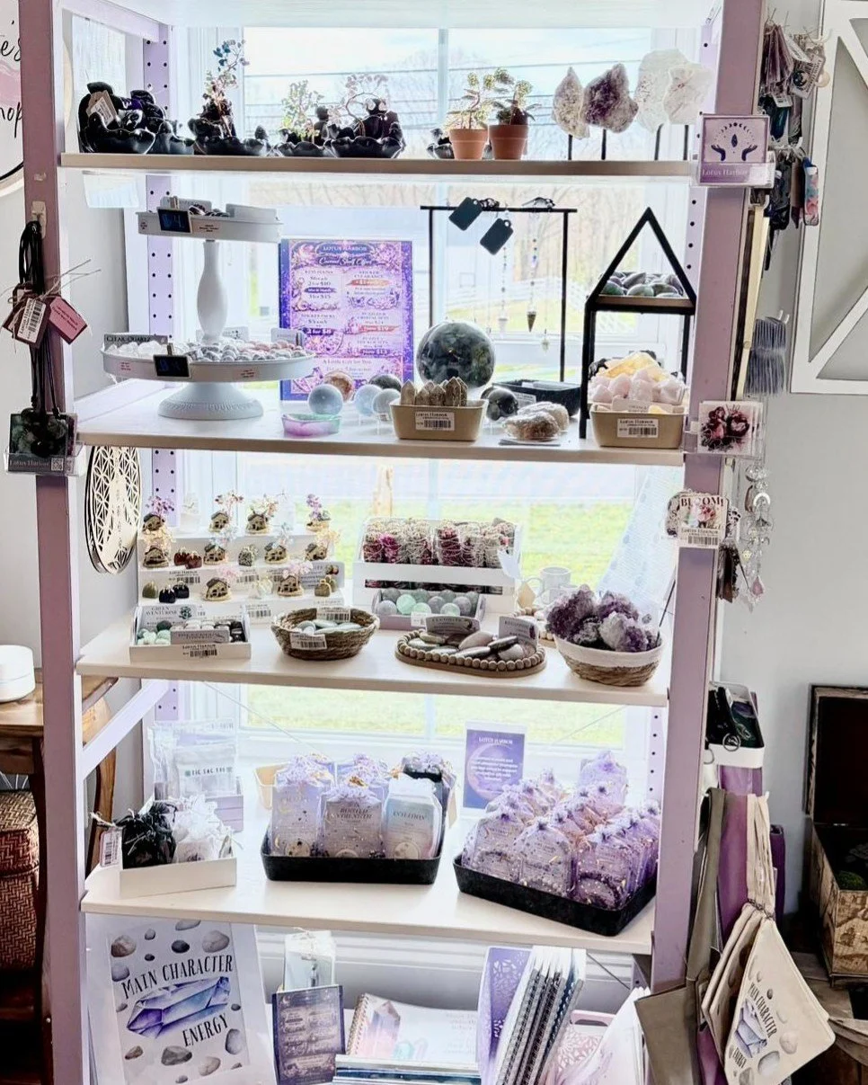 Lotus Harbor is @woodwireandwhimsy in Huntingtown this weekend.

If you have been meaning to stop in and browse in person, this is your invitation. The shelves have been refreshed with a few beautiful new additions, including heart-shaped Labradorite