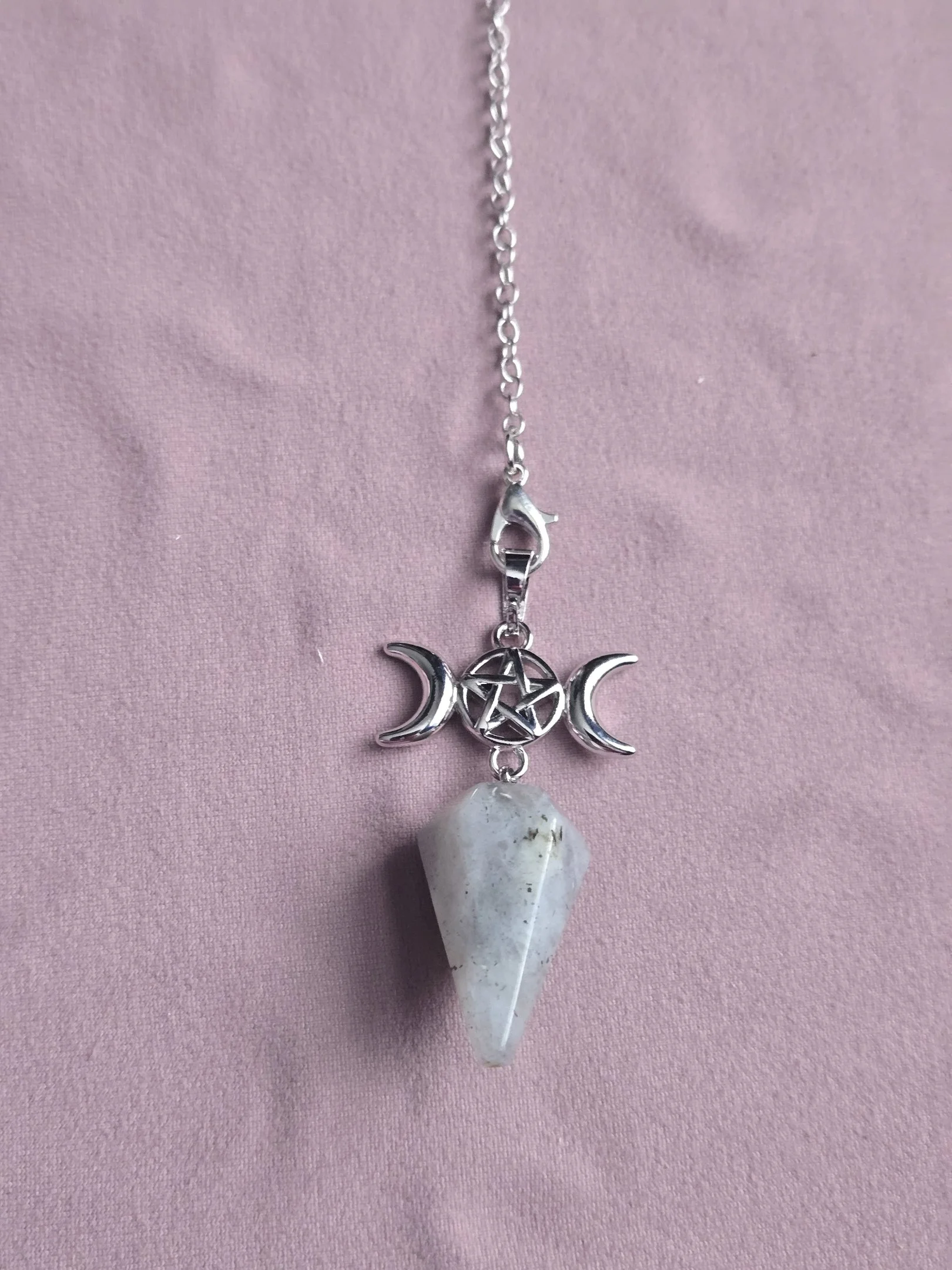Triple Moon Gemstone Pendulums