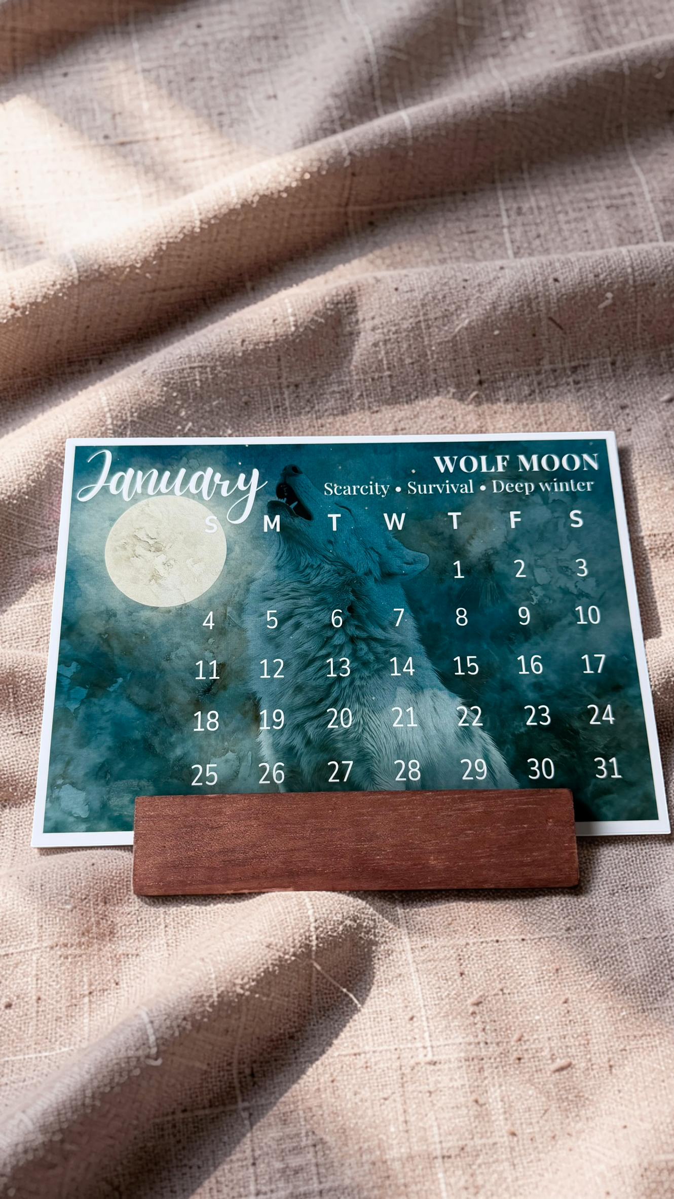 Mini Moon Month Calendar (Yearly)