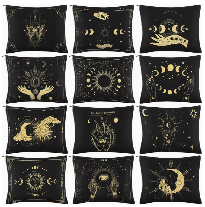 Tarot Cosmetic + Crystal Pouch