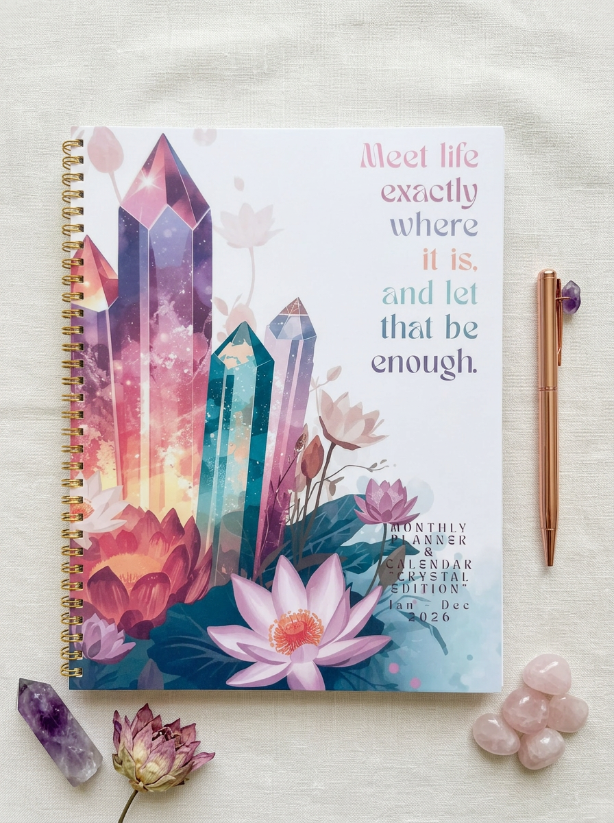 Crystal Aligned Monthly Planner 2026