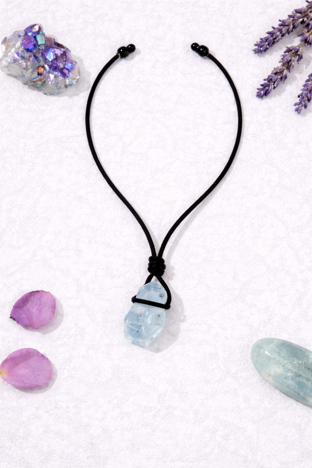 Aquamarine Crystal Necklace