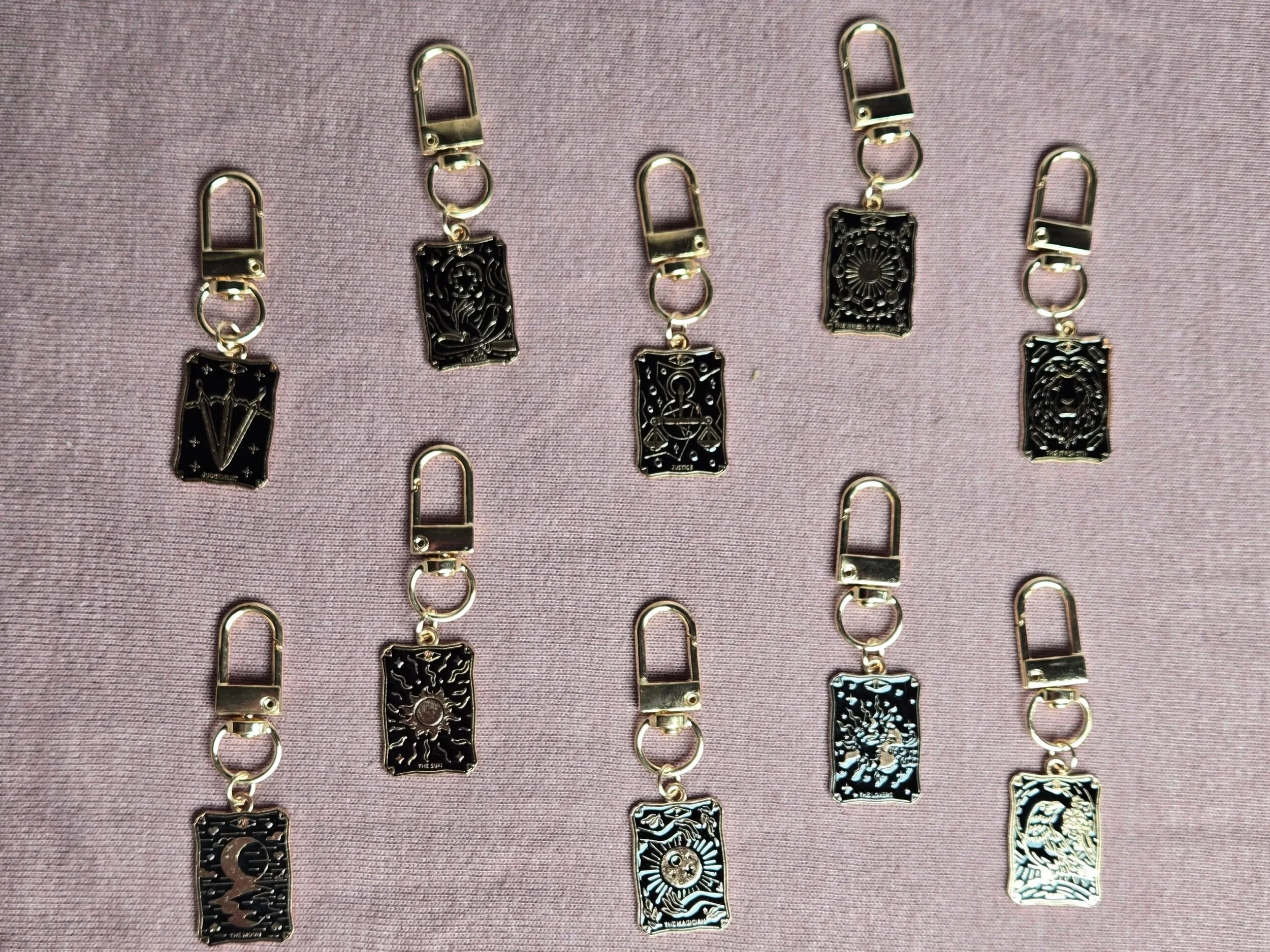 Vintage Tarot Card Keychains