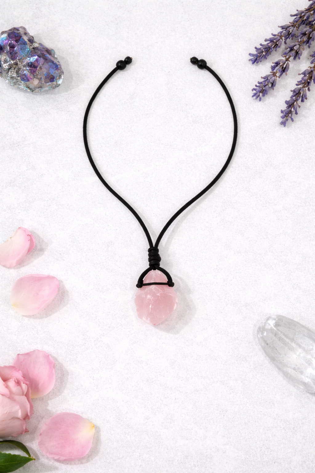 Rose Quartz Crystal Necklace