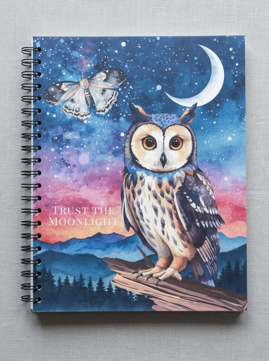 Trust the Moonlight Owl Journal