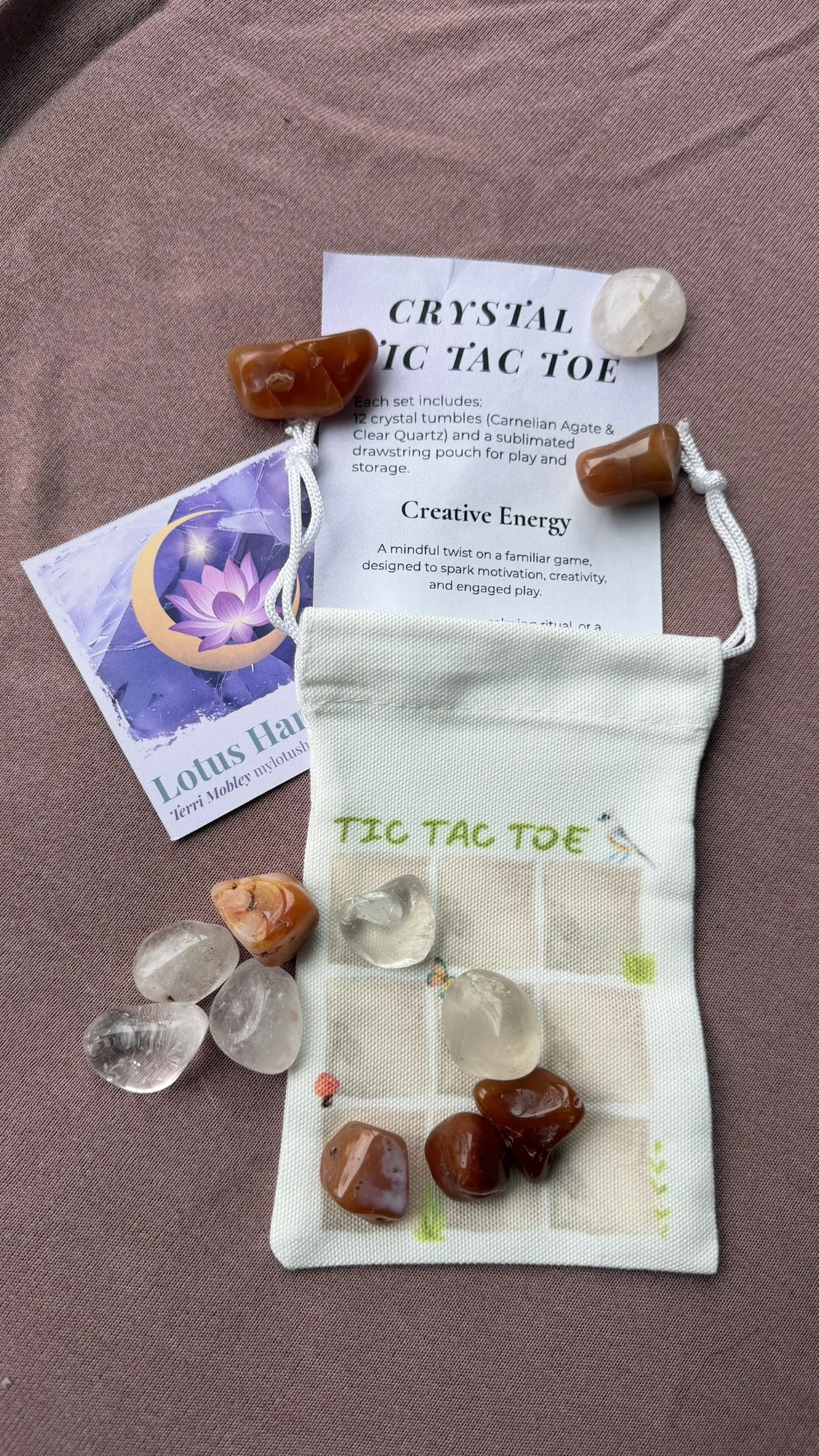 Crystal Tic-Tac-Toe Travel Set