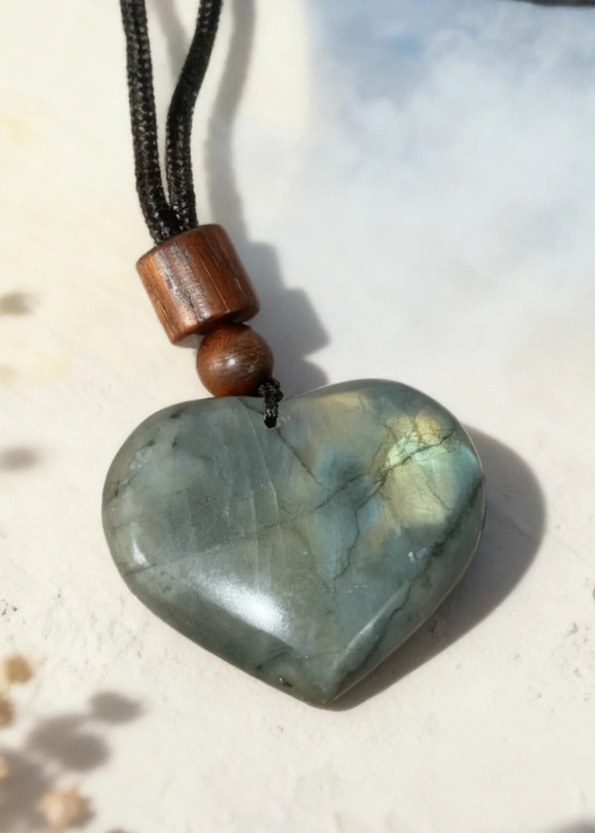 Labradorite Heart Pendant Necklace