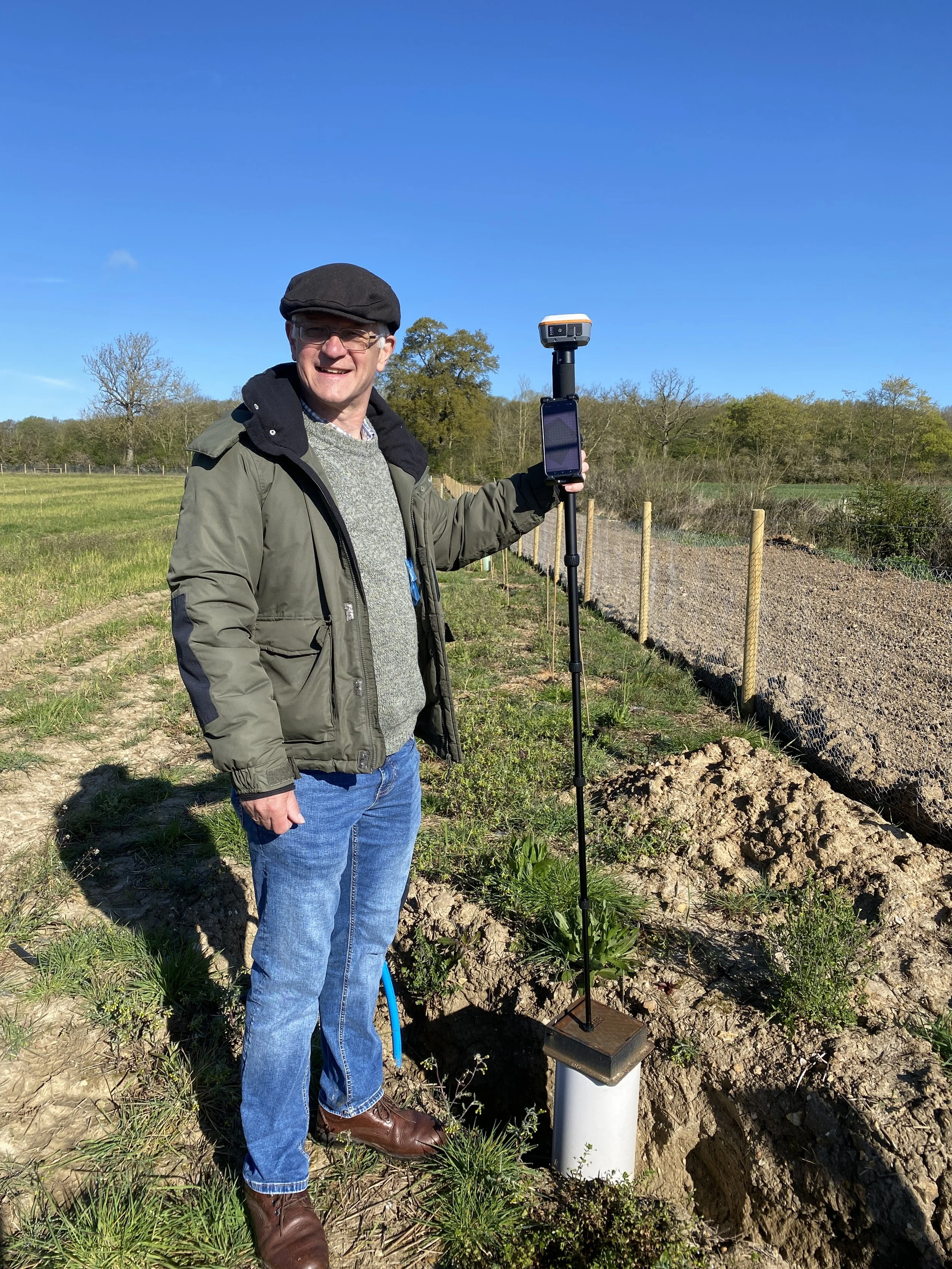 Jonathan Smith from Pear Technology surveyed and mapped burial plots over the whole site