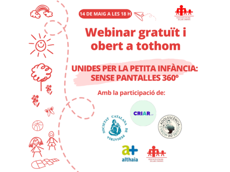 14 de maig a les 18 h – Webinar ‘Unides per la petita infància: sense pantalles 360º’