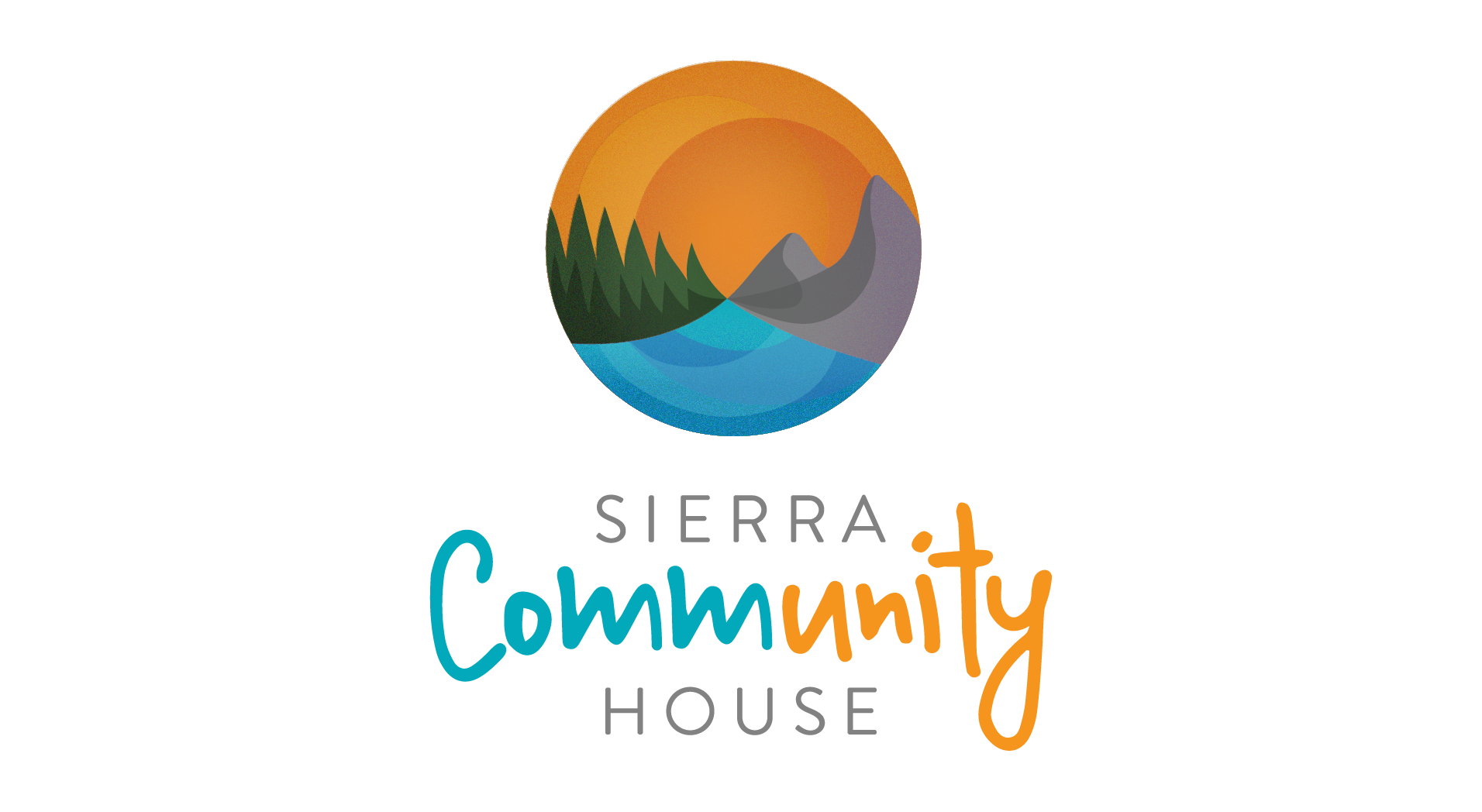 Sierra Community House logo featuring natural landscape elements.