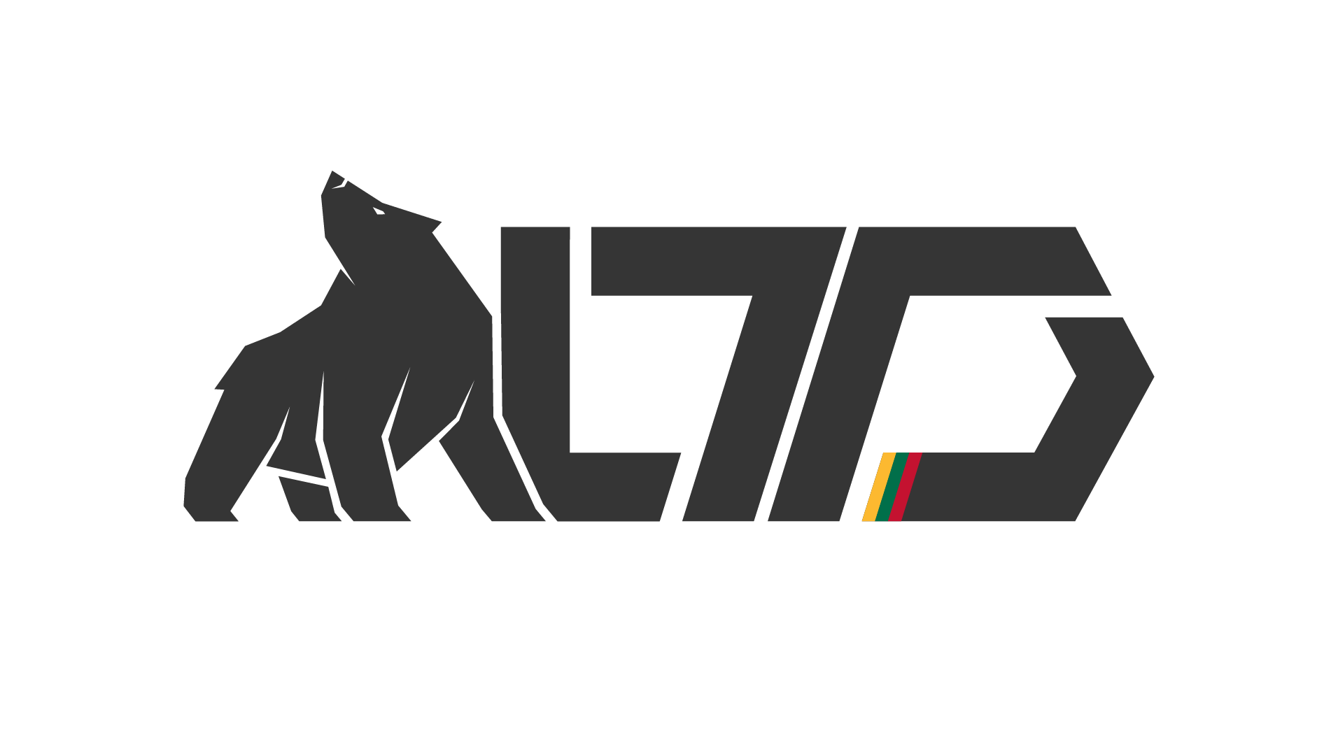 LTD Construction logo featuring the letters LTD and a bear.