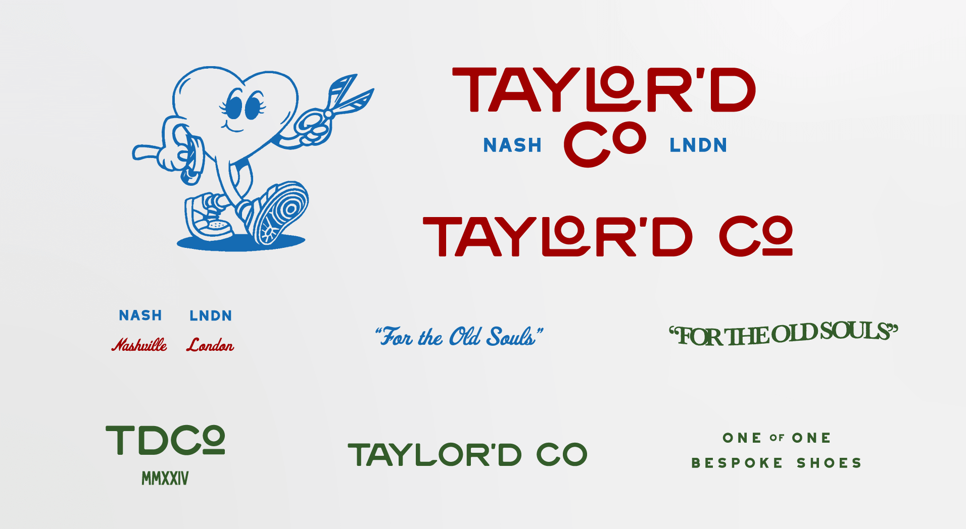 TAYLOR'D CO Logo suite showing several options for logo designs.