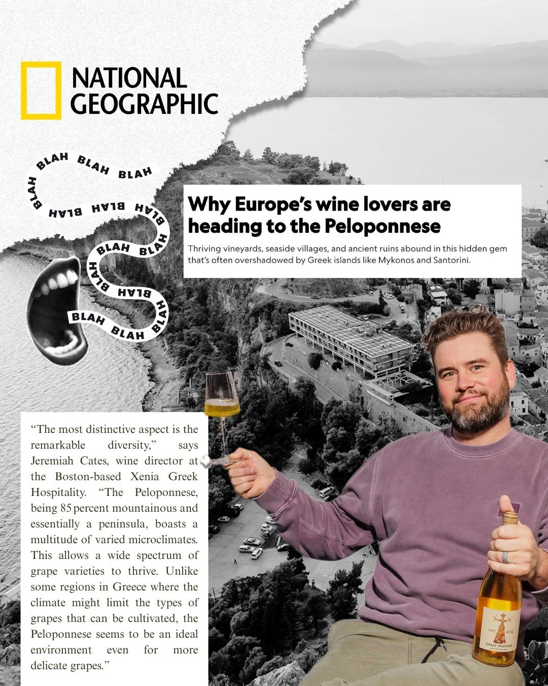 Big shoutout to our Wine Director, Jeremiah Cates, for sharing his insight on Greece&rsquo;s most dynamic wine region with @natgeo 🍷🇬🇷

From mountainous terrain to coastal microclimates, the Peloponnese is a masterclass in diversity&mdash;and Jere
