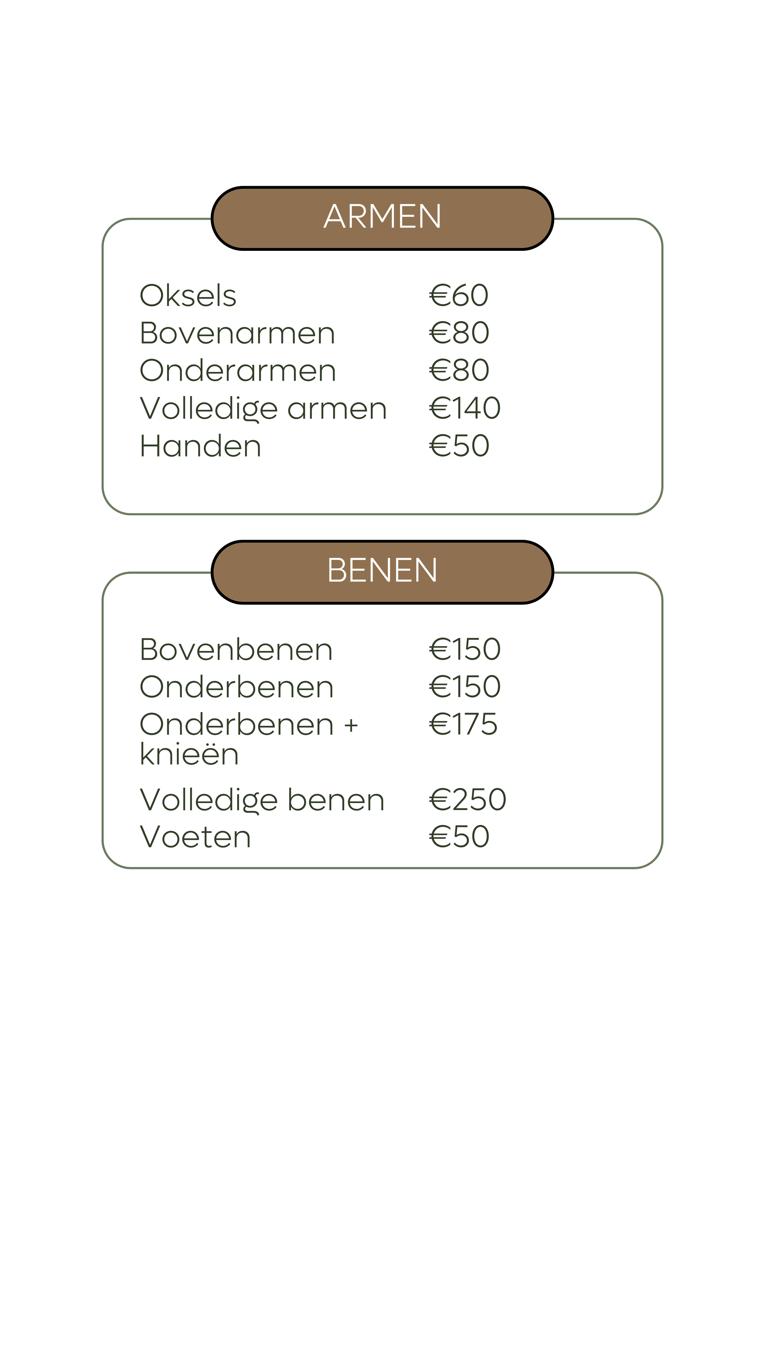 prijzen laserontharing, prijslijst laserontharing, permanente laserontharing Nevele en Lovendegem