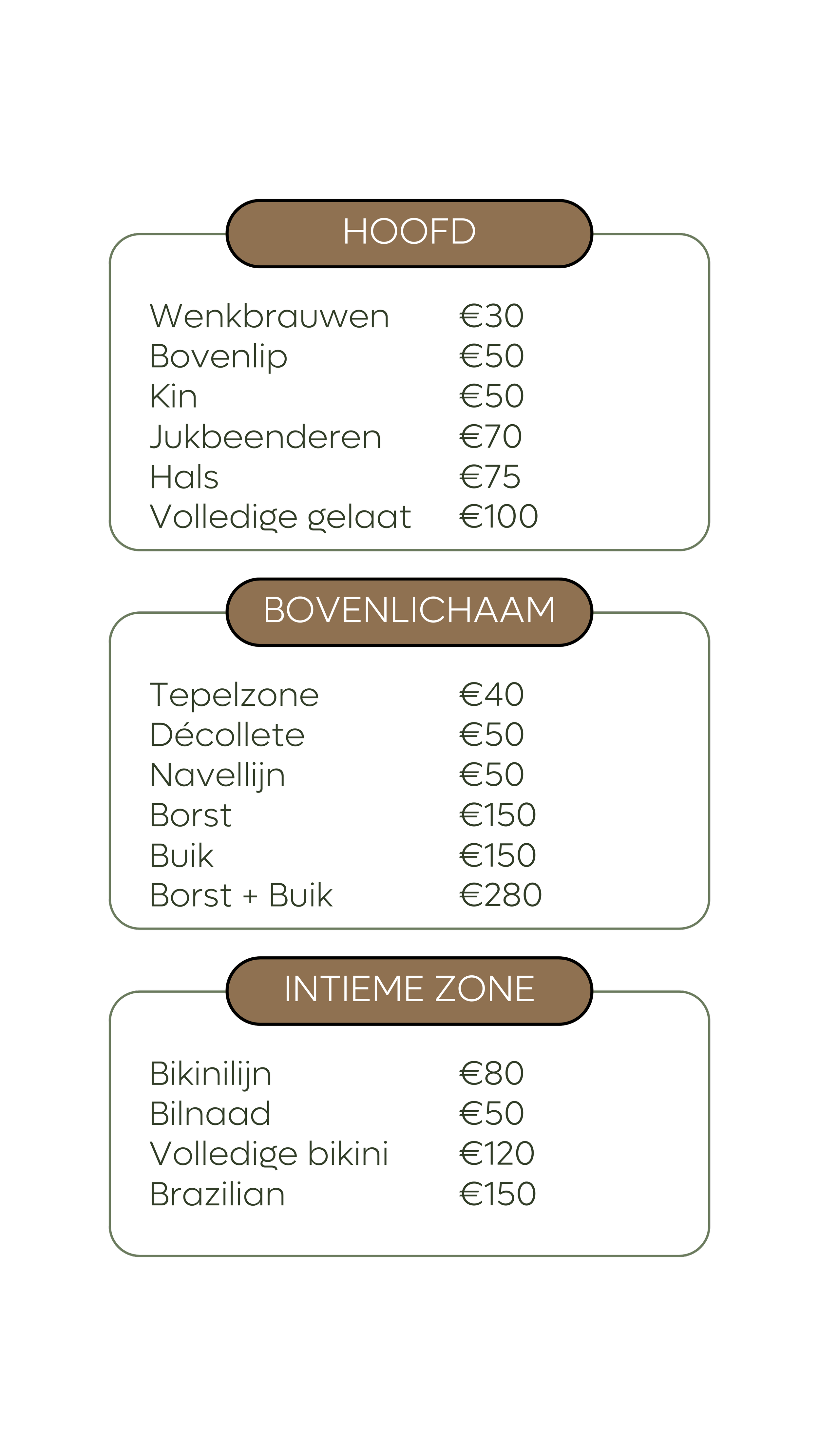 prijzen laserontharing, prijslijst laserontharing, permanente laserontharing Nevele en Lovendegem
