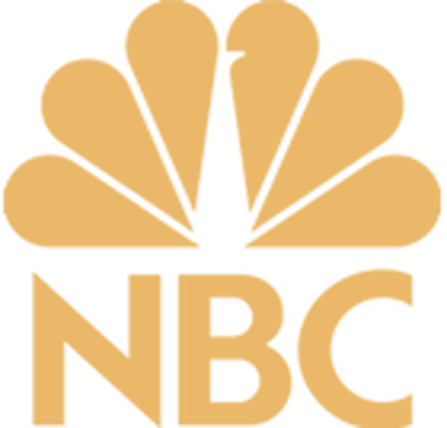NBC logo with the peacock symbol above the text 'NBC' in gold.