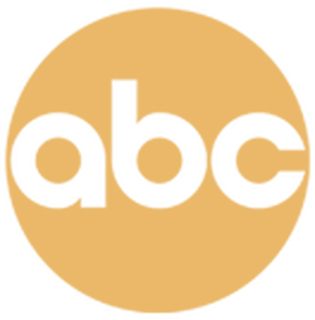 A beige circular logo with the lowercase letters 'abc' in black.