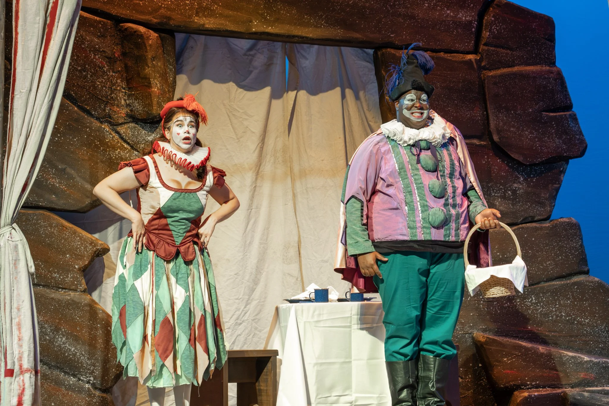 Andrea Bickford and Joshua Conyers in BOU's production of PAGLIACCI, 2025.