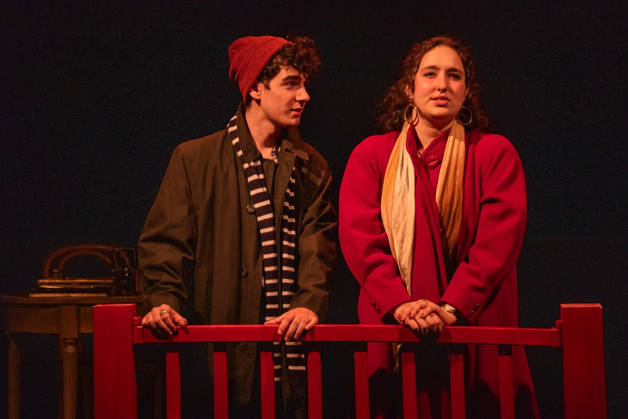 Patrick Connolly and Mary Fetterman in BOU's Production of THREE DECEMBERS, 2024.