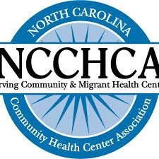 North Carolina Community Health Center Association logo featuring a blue circular design and the acronym NCCCHA.