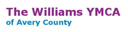 Text reading 'The Williams YMCA of Avery County' in purple and blue.