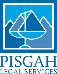 Logo of Pisgah Legal Services featuring a sailboat on water with mountains in the background.