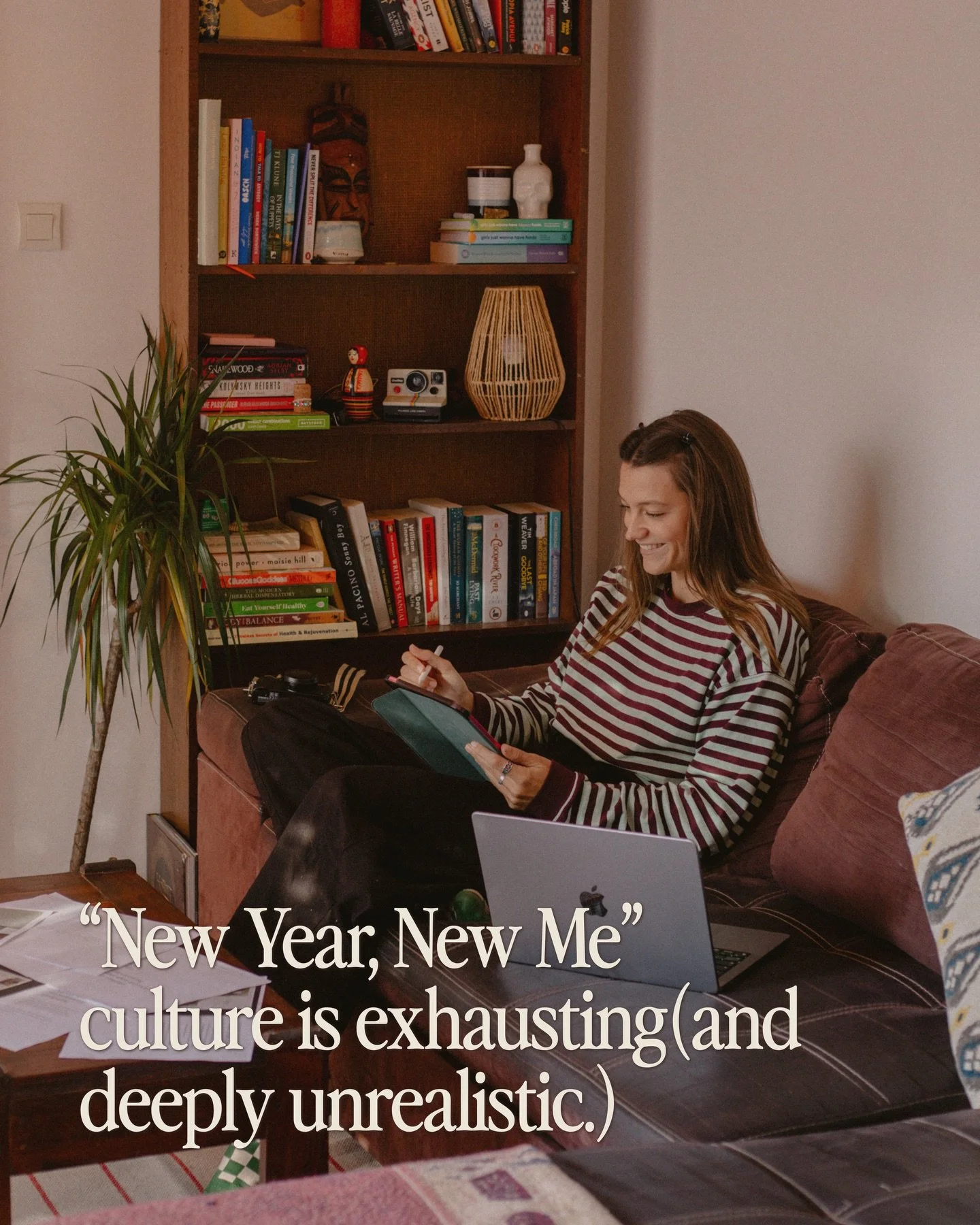 My feed is full of posts telling me how I can be more productive, and what goals I should be setting. 

And i&rsquo;m not totally against goal-setting, it can be so helpful to have an idea of where you want to go and how to get there. 

But this time