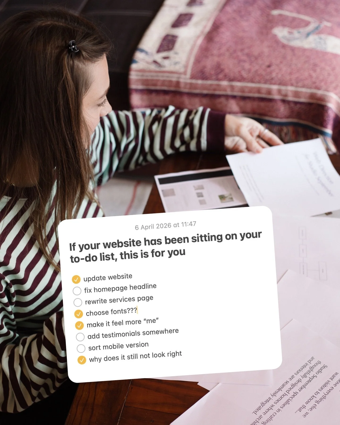If you&rsquo;re website has been sitting on your to-list for a while, this might be your sign 💌

I&rsquo;ve opend up 2 Website in a Week spots
1xMay
1xJune

It&rsquo;s designed to get your website out into the world without dragging the process out 