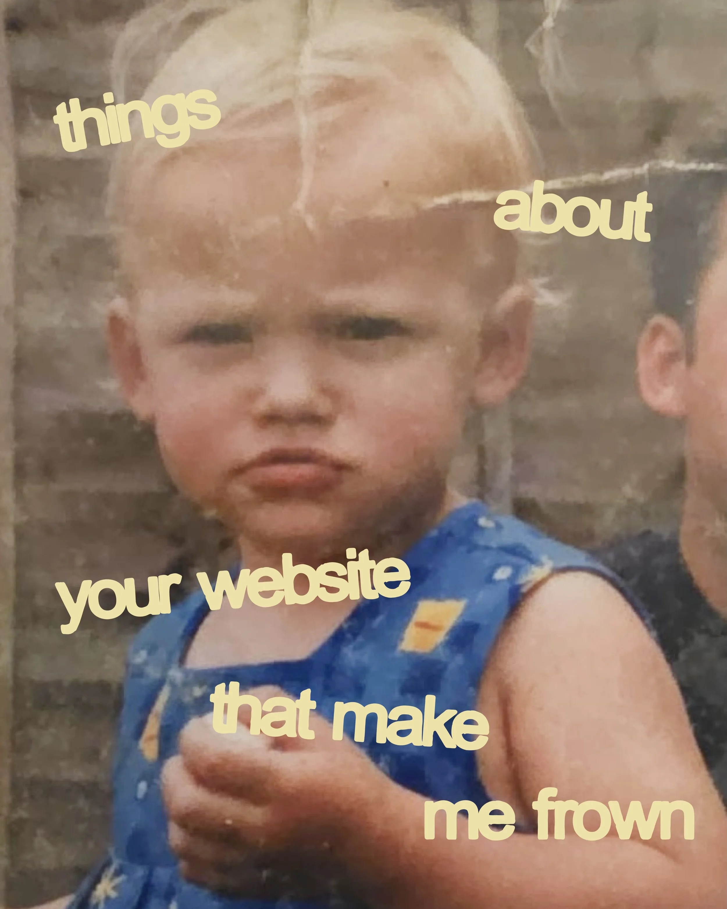 Yes, I WILL notice your inconsistent spacing.

But I promise there&rsquo;s a reason I&rsquo;m frowning 😂

Those little website things you&rsquo;ve been ignoring because they&rsquo;re &ldquo;probably fine&rdquo; all add up to how someone experiences 