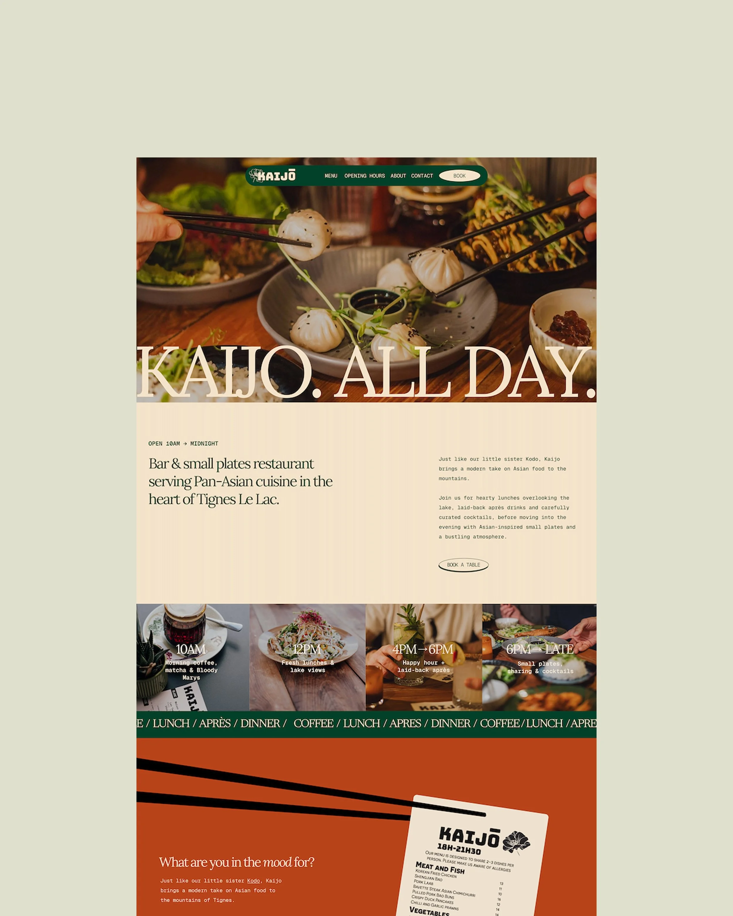 A little something we&rsquo;ve been cooking up... 🍜

Meet KAIJO, a Pan-Asian restaurant and bar in the mountains of Tignes, France!

If you&rsquo;ve been following me for a while, you might remember KODO, their partner restaurant I worked on a while
