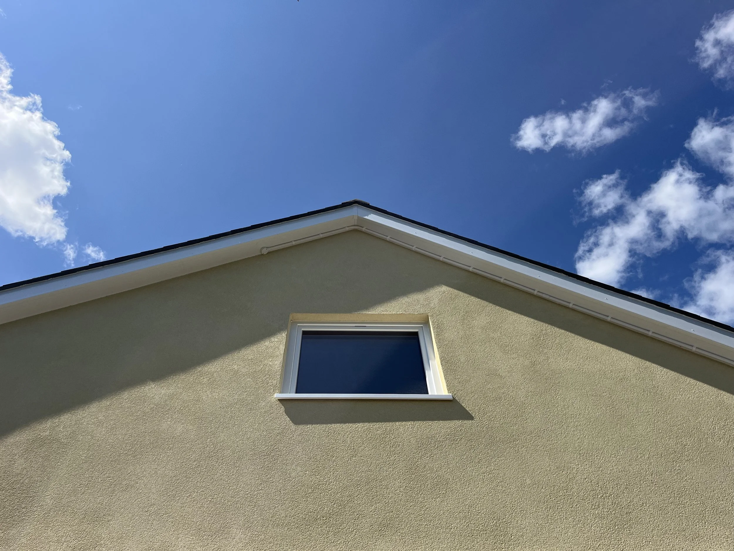 eastern bedroom window with clean new render