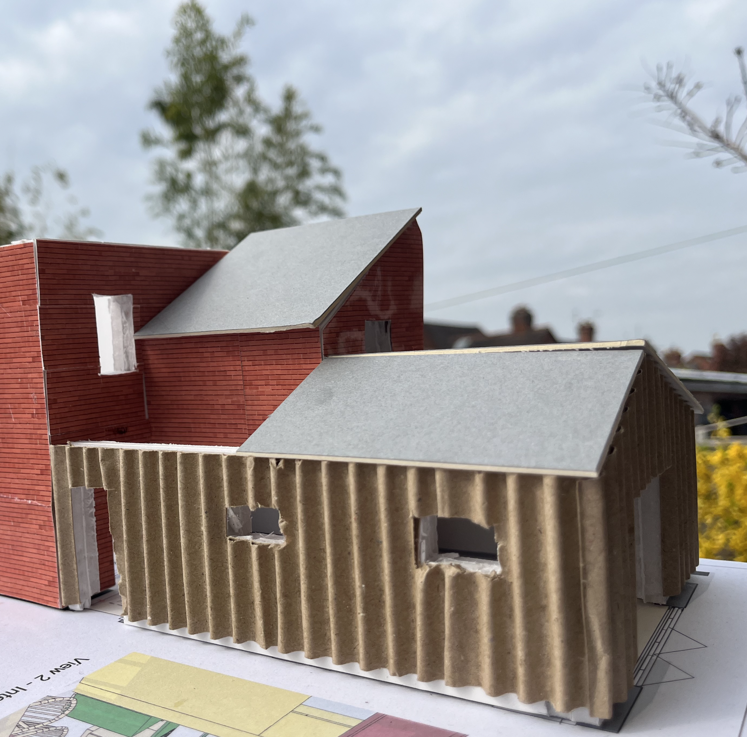 a large glazed roof allows light deep into the plan