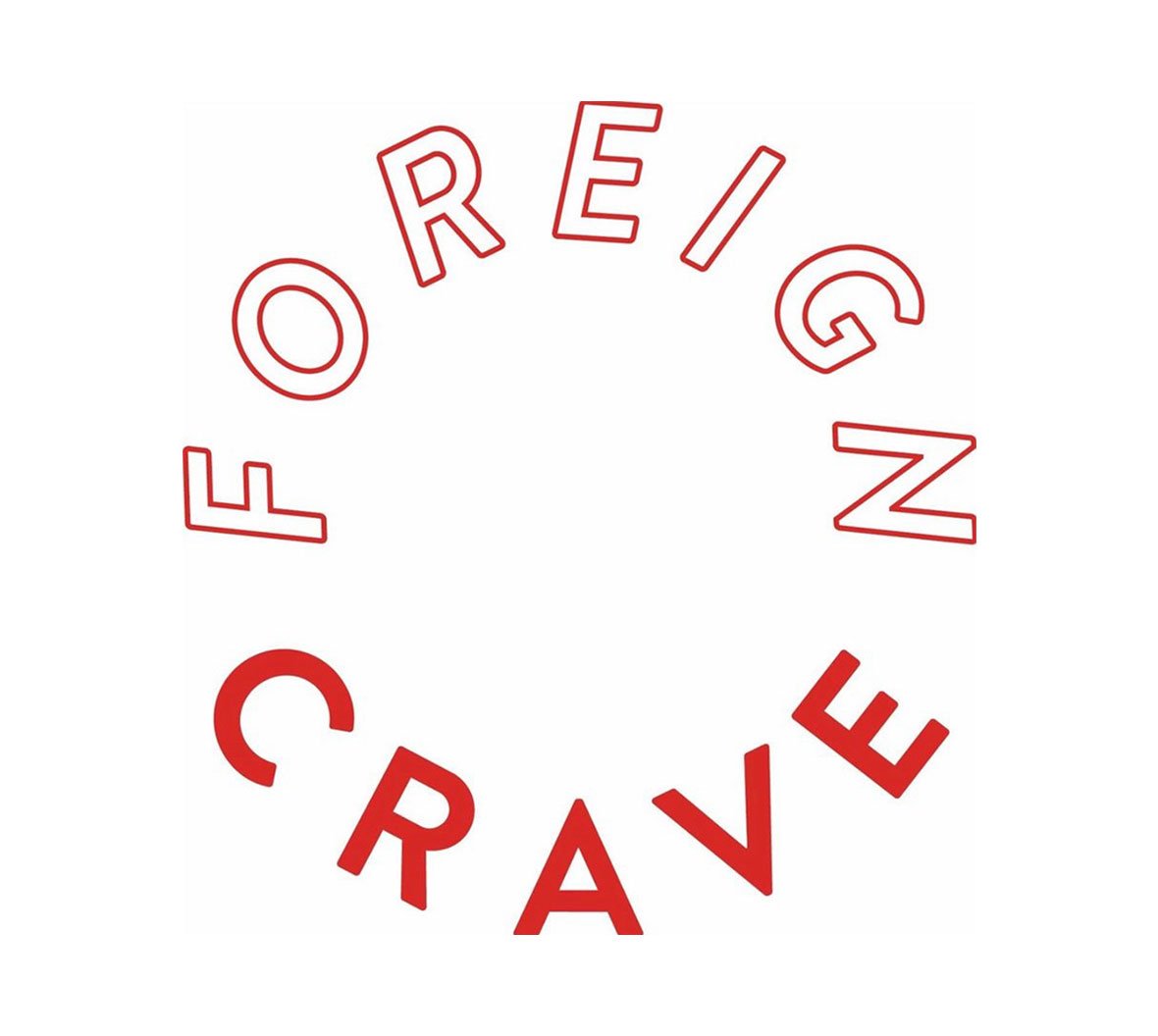 Red outlined text spelling 'OFFICE' and 'CRAVE' in a circular arrangement.