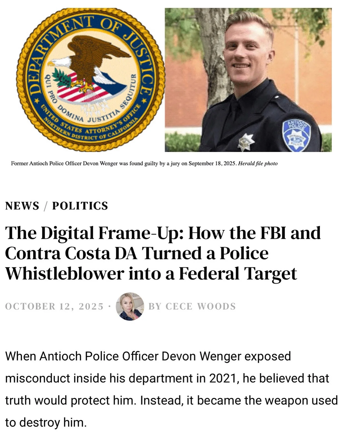 I bore witness to my client, Devon Wenger, as he endured a battle he never should&rsquo;ve had to fight. He was innocent &mdash; yet the system turned on him. What happened to him wasn&rsquo;t justice; it was a warning of how easily truth can be twis