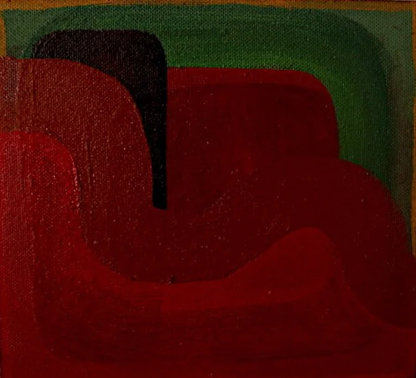 Red #10, oil on board, 2025, Gene Tanta