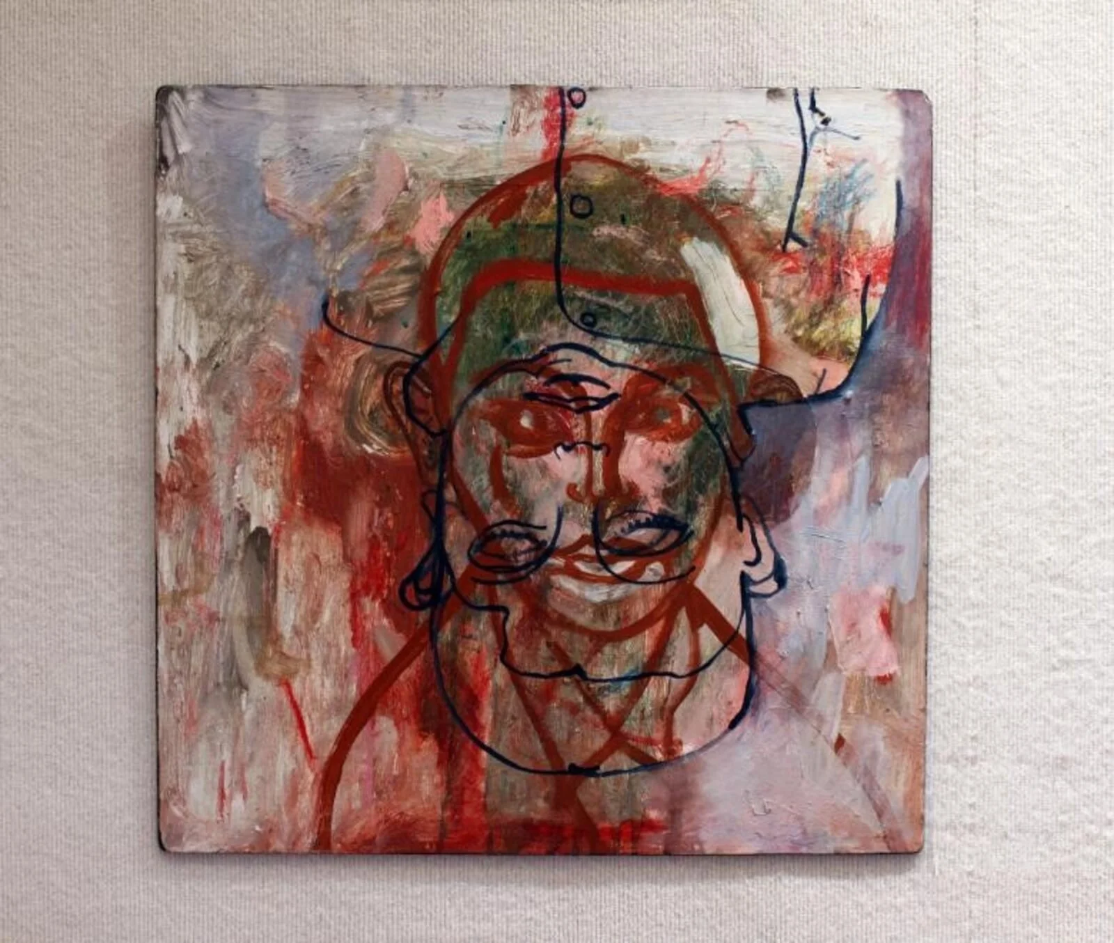 Inner Children #12, oil on wood, 2024, Gene Tanta